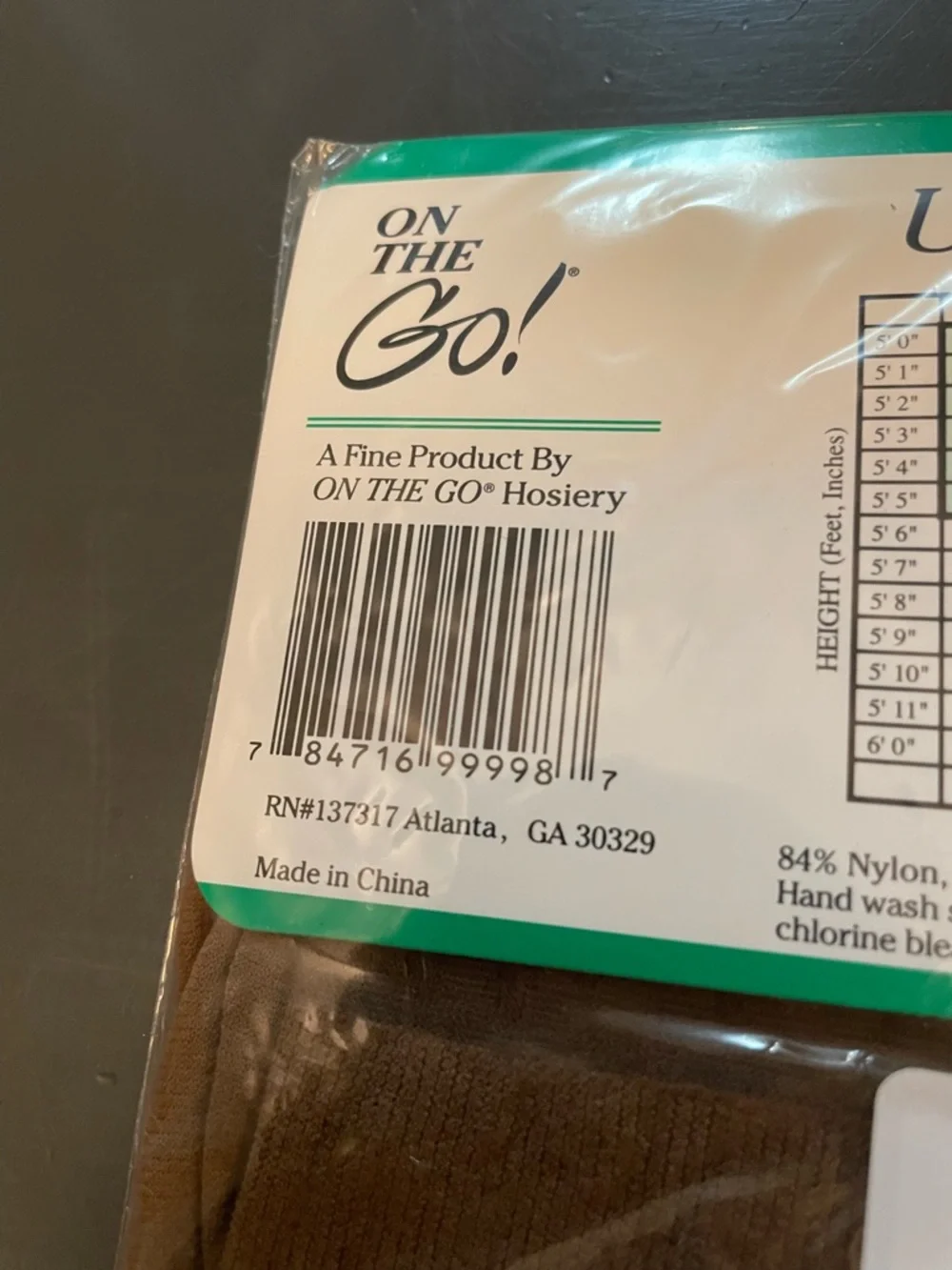 On the go Ultra Sheer Control Top Coffee ultra transparent queen